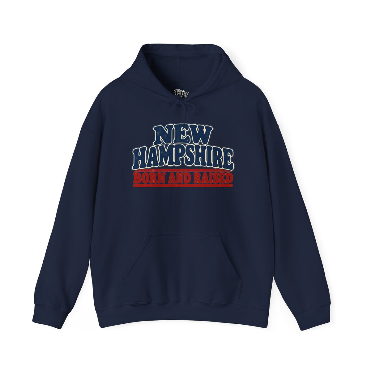 New Hampshire Born and Raised Retro 1970s New England Unisex Hoodie Graphic
