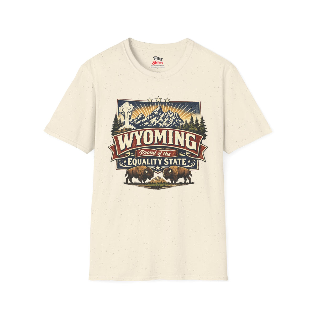 Wyoming State Pride Unisex Softstyle T Shirt State Pride Graphic Tee Collections FS03
