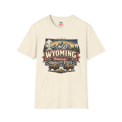 Wyoming State Pride Unisex Softstyle T Shirt State Pride Graphic Tee Collections FS03