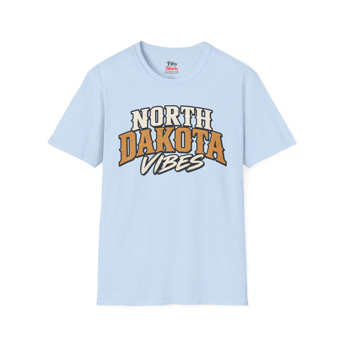 North Dakota Vibes Unisex Softstyle T Shirt State Name Graphic Tee