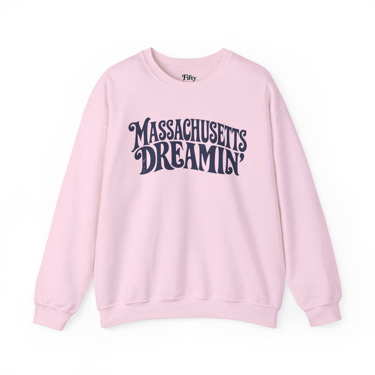 Massachusetts Dreamin Unisex Crewneck Sweatshirt State Name Graphic