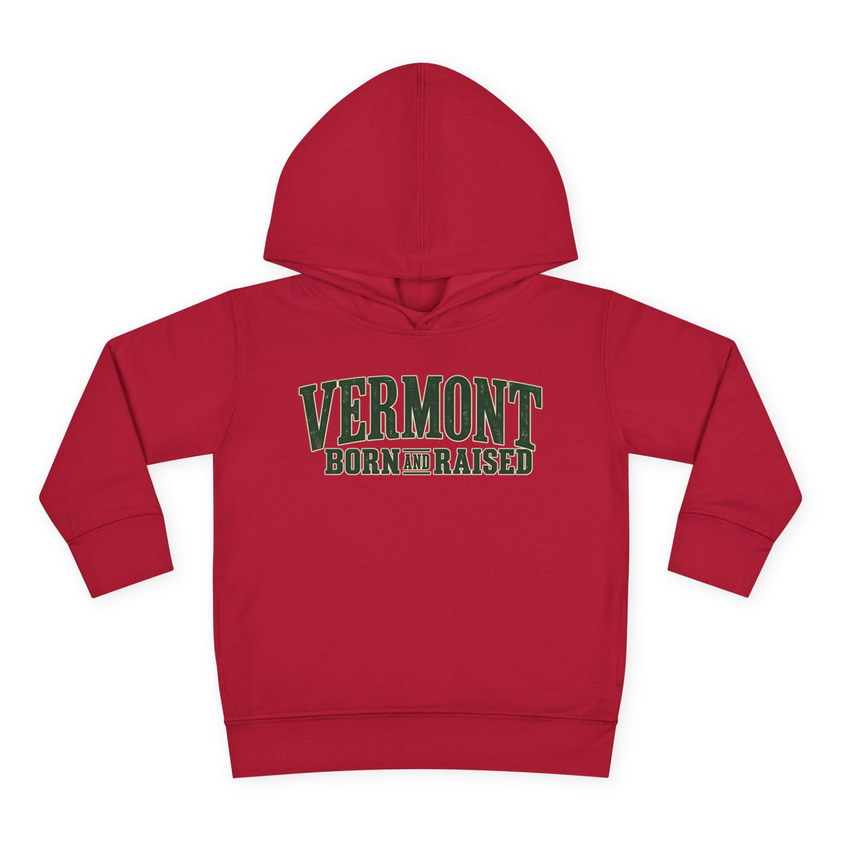 Vermont Born and Raised Premium Vermont Heritage Unisex Toddler Pullover Fleece Hoodie