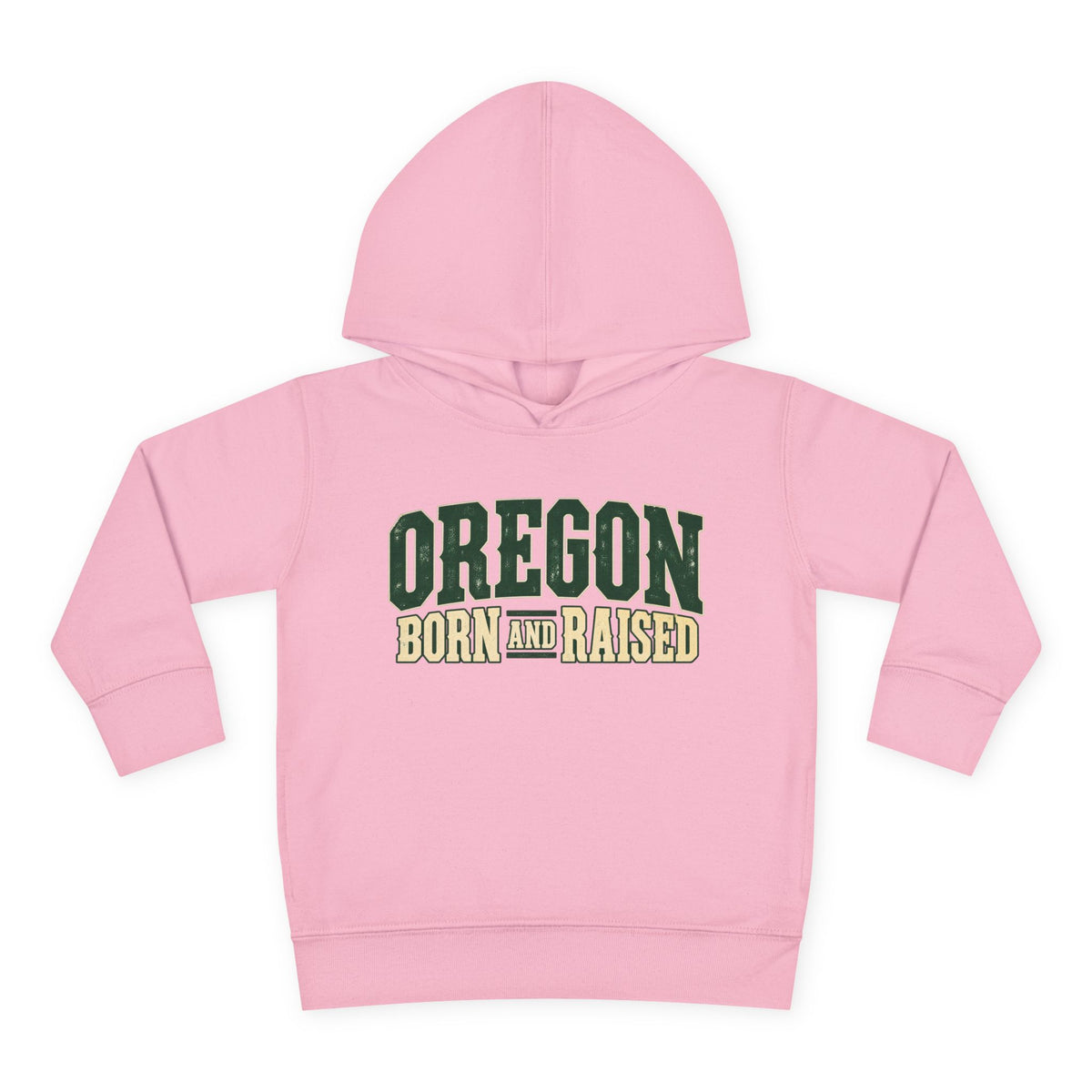 Oregon Born and Raised Pacific Northwest Americana Unisex Toddler Pullover Fleece Hoodie
