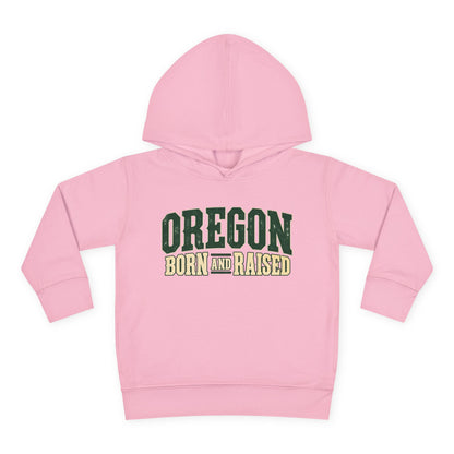 Oregon Born and Raised Pacific Northwest Americana Unisex Toddler Pullover Fleece Hoodie