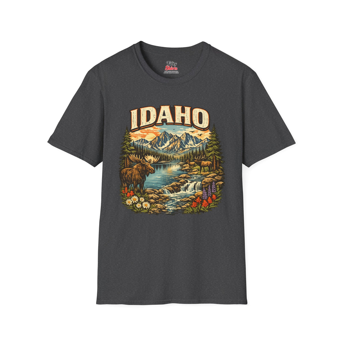 Idaho Wildlife Unisex Softstyle T Shirt State Pride Graphic Tee Collections FS03