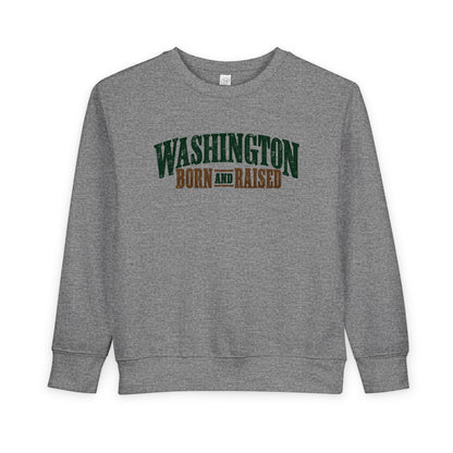 Washington Born and Raised Classic Americana Unisex Toddler Sweatshirt
