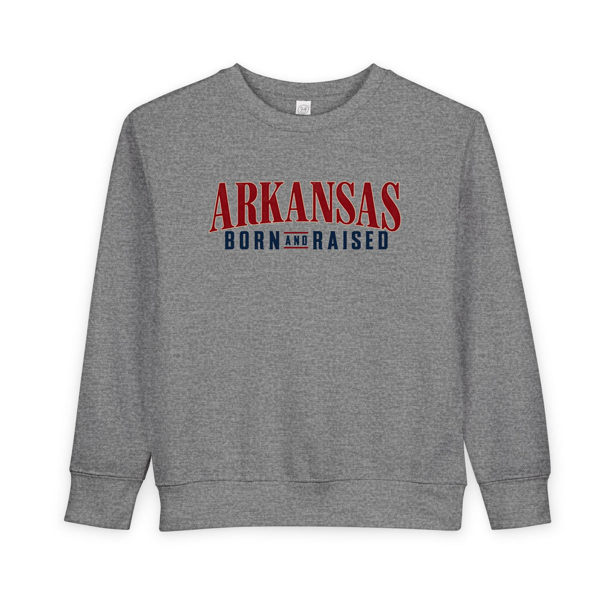 Arkansas Born and Raised Minimal Heritage Luxury Unisex Toddler Sweatshirt