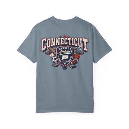 Connecticut Varsity Athletics  Unisex Comfort Color 1717 Streetwear Graphic Tee