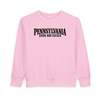 Pennsylvania Born and Raised Premium Heritage Unisex Toddler Sweatshirt