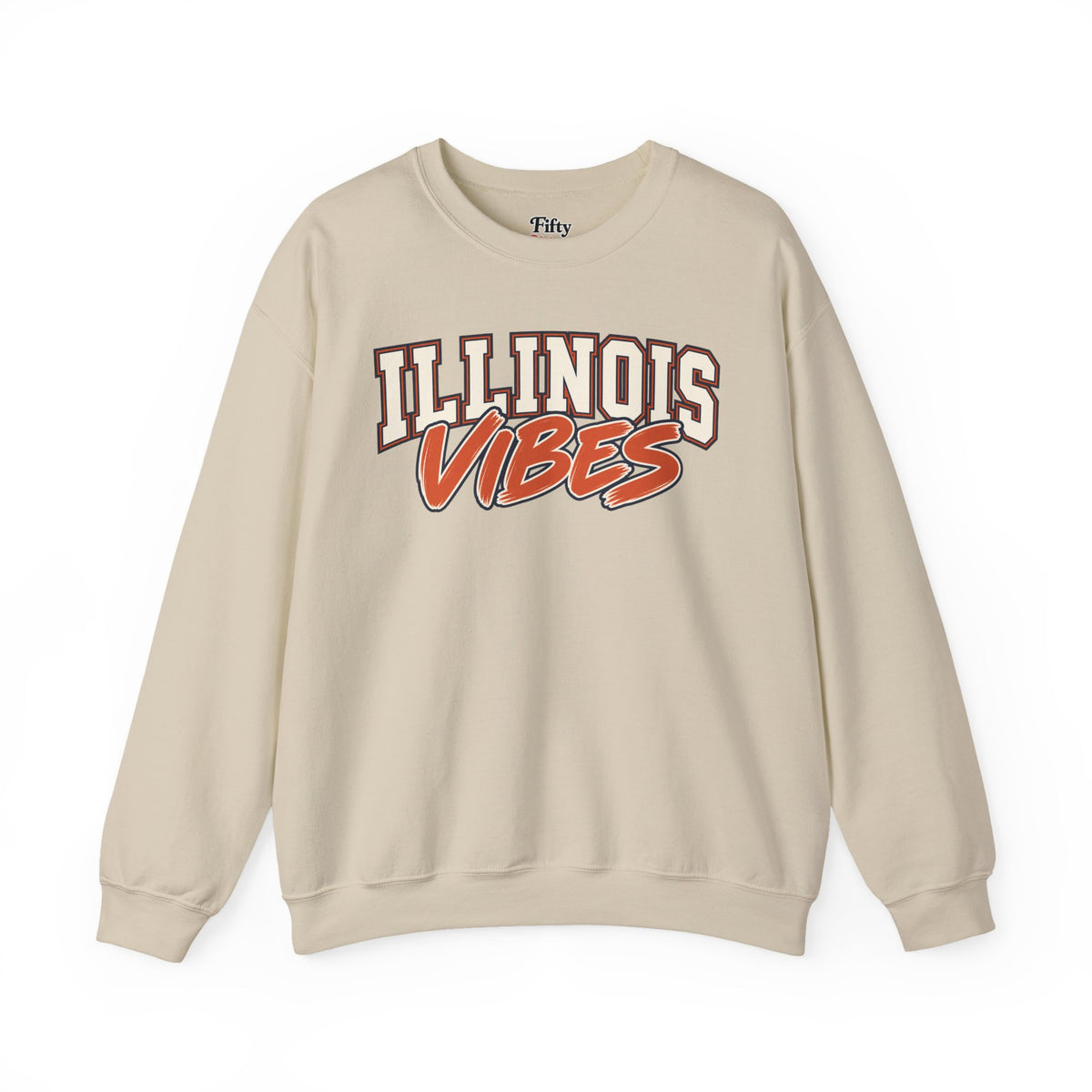 Illinois Vibes Unisex Crewneck Sweatshirt State Name Graphic