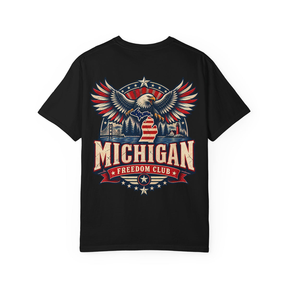 Michigan Freedom Club Unisex Comfort Color 1717 Streetwear Graphic Tee