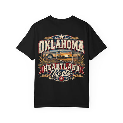 Oklahoma Heartland Roots Unisex Comfort Color 1717 Streetwear Graphic Tee