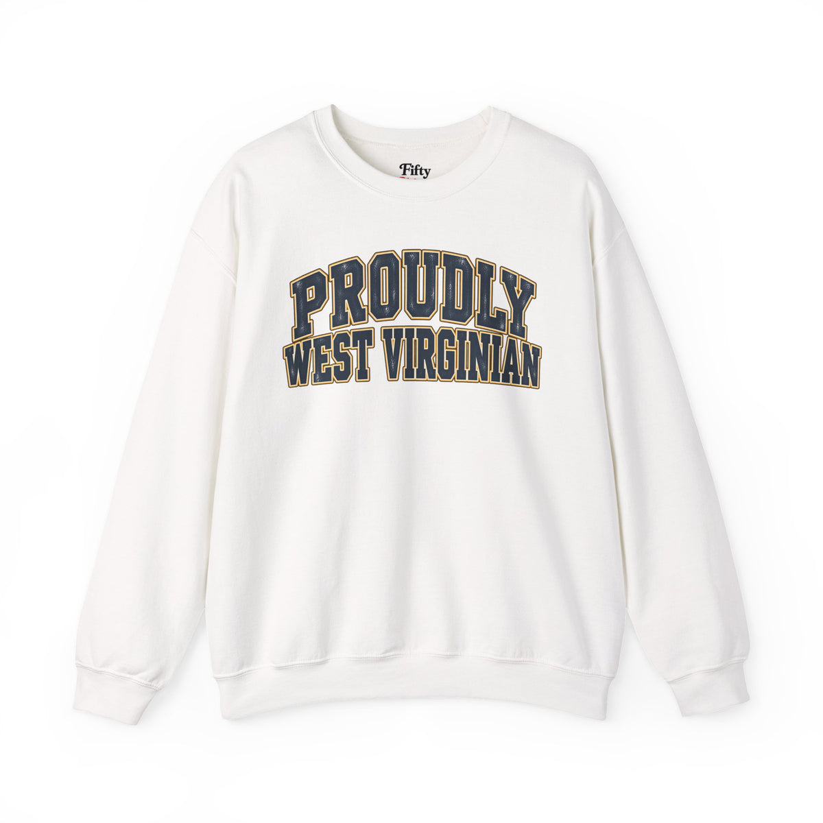 Proudly West Virginian Virginia Unisex Crewneck Sweatshirt State Name Graphic