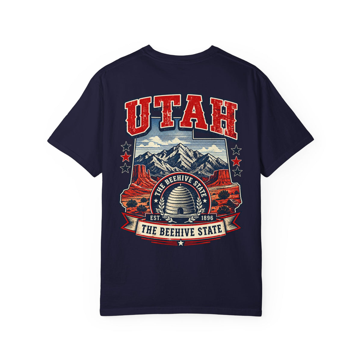Utah the Beehive State Unisex Comfort Color 1717 Streetwear Graphic Tee