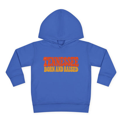 Tennessee Born and Raised Retro 1970s Unisex Toddler Pullover Fleece Hoodie