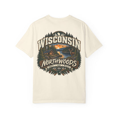 Wisconsin Northwoods Unisex Comfort Color 1717 Streetwear Graphic Tee