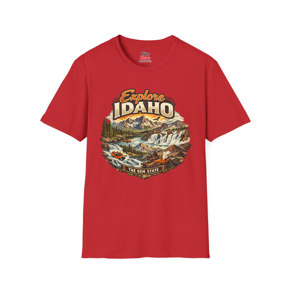 Explore Idaho Unisex Softstyle T Shirt State Pride Graphic Tee Collections FS03