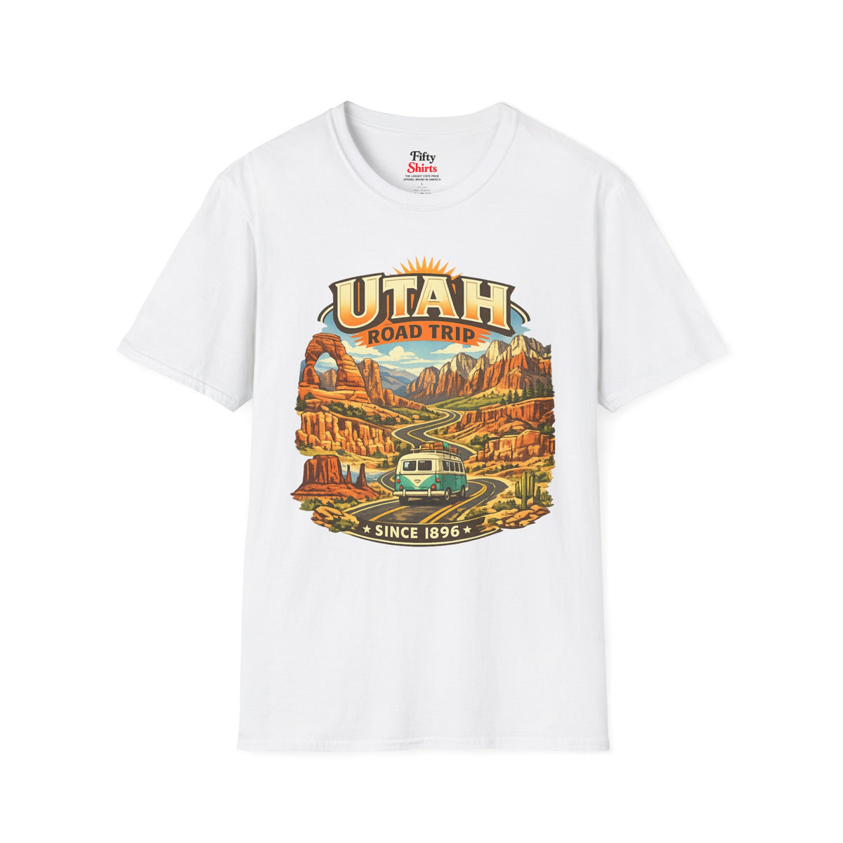 Utah Road Trip Unisex Softstyle T Shirt State Pride Graphic Tee Collections FS03