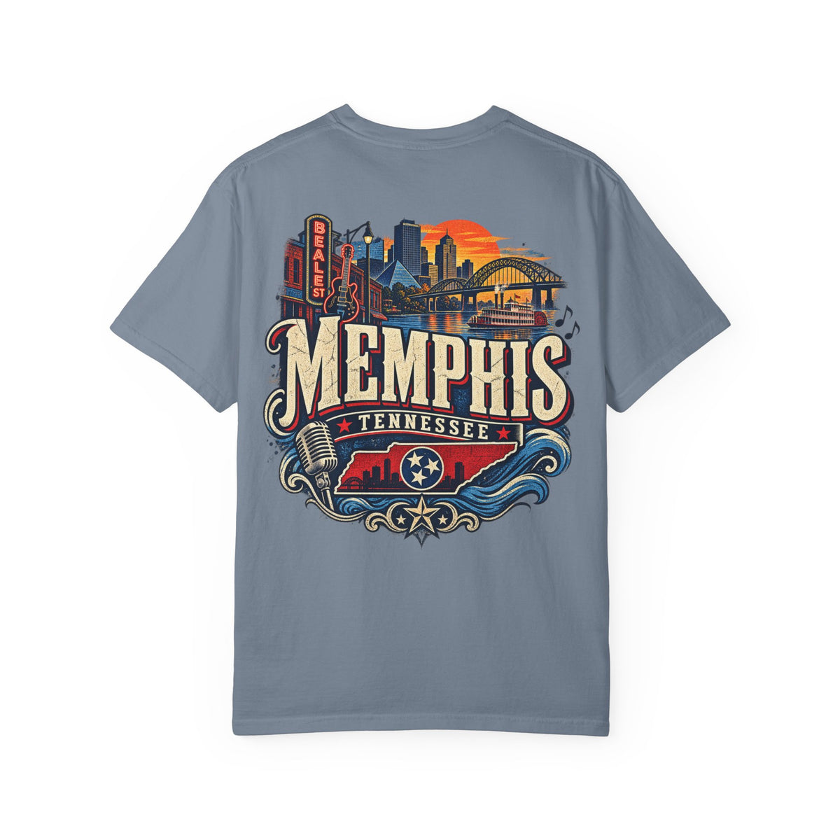 Memphis Tennessee Unisex Comfort Color 1717 Streetwear Graphic Tee