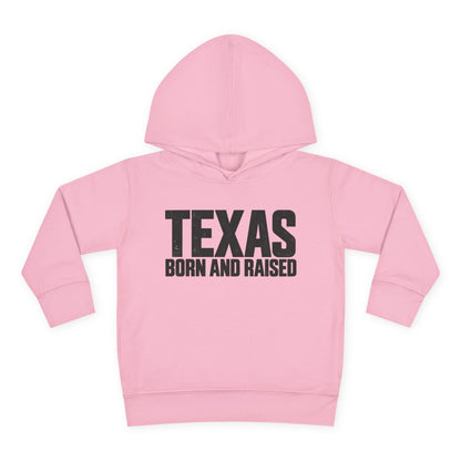 Texas Born and Raised Modern Minimal Unisex Toddler Pullover Fleece Hoodie