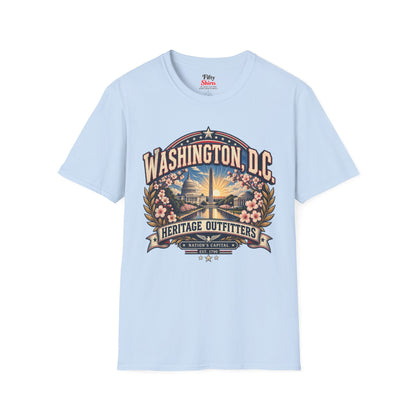 Washington D.C. Heritage Outfitters Unisex Softstyle T Shirt State Pride Graphic Tee Collections FS03