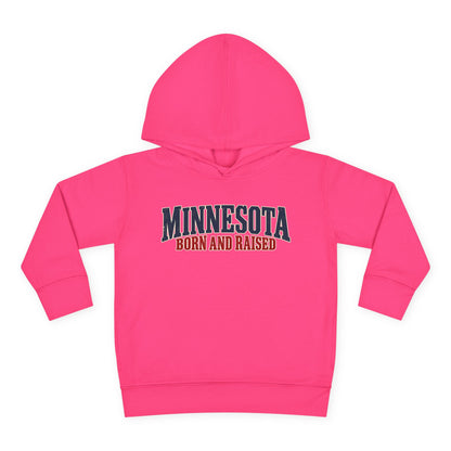 Minnesota Born and Raised Premium Northwoods Unisex Toddler Pullover Fleece Hoodie