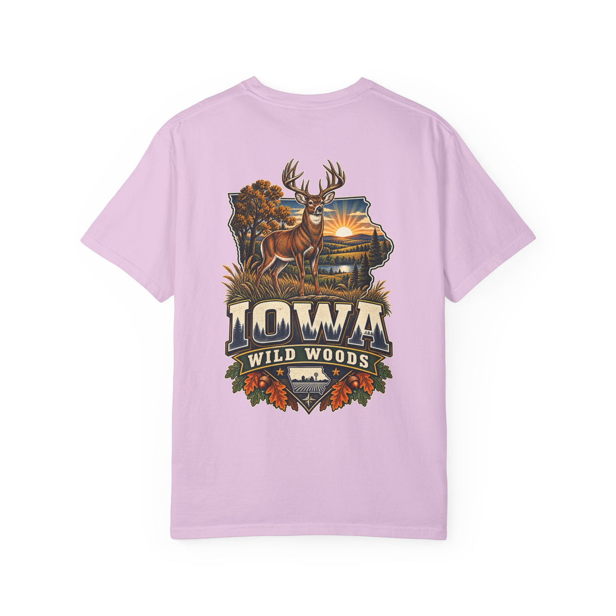 Iowa Wild Woods Unisex Comfort Color 1717 Streetwear Graphic Tee