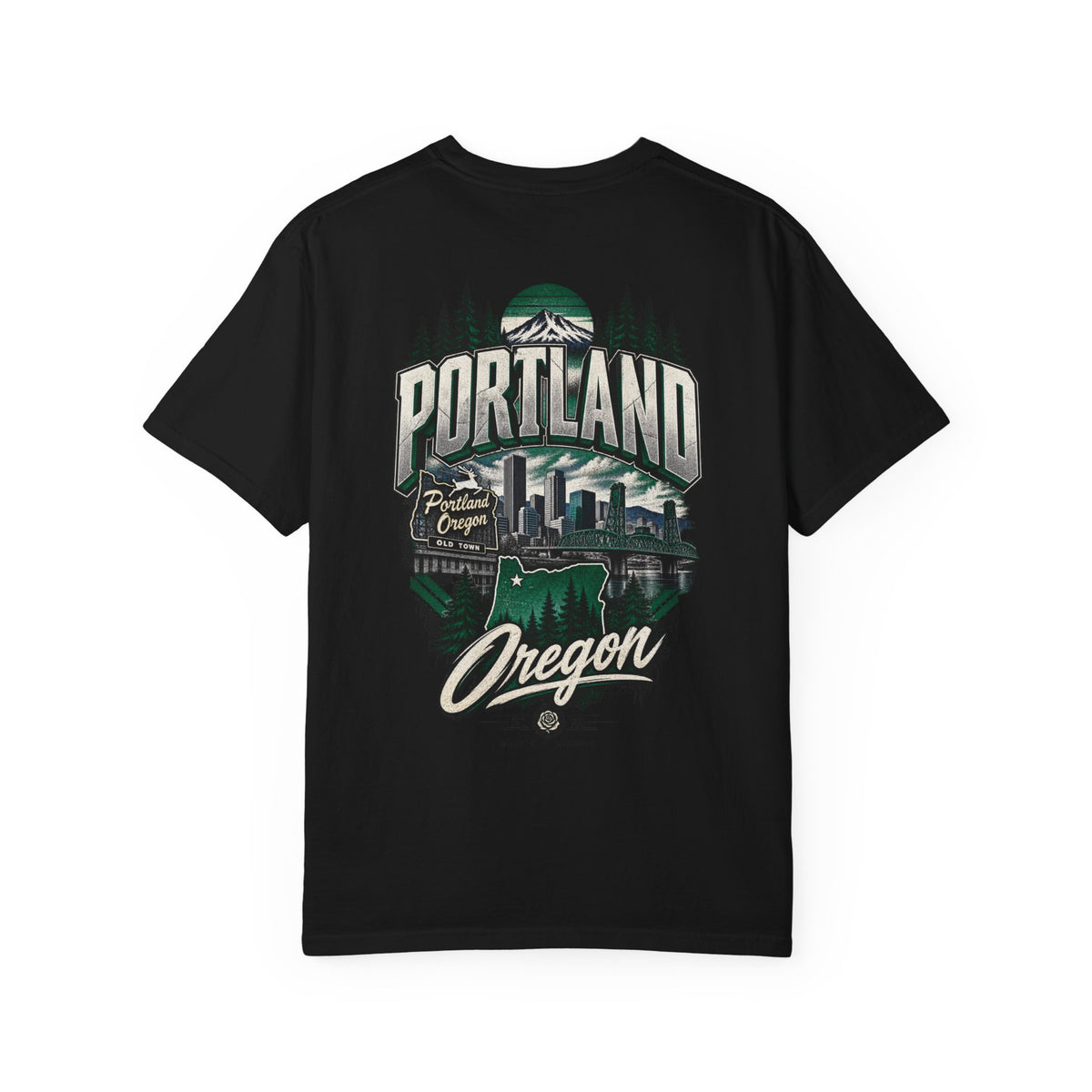 Portland Oregon Unisex Comfort Color 1717 Streetwear Graphic Tee