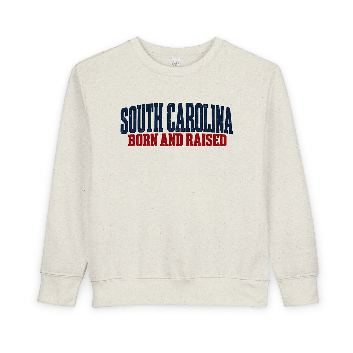 South Carolina Born and Raised Minimal Heritage Unisex Toddler Sweatshirt