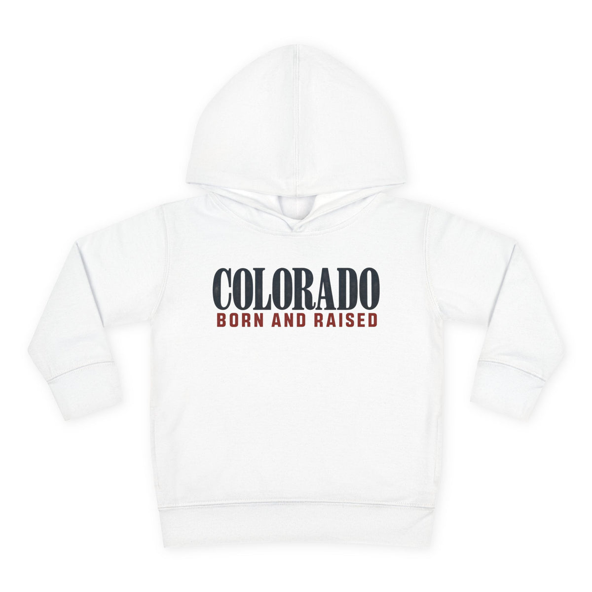 Colorado Born and Raised Premium Mountain Lifestyle Unisex Toddler Pullover Fleece Hoodie