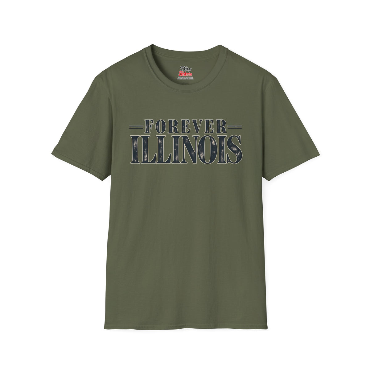 Forever Illinois Unisex Softstyle T Shirt State Name Graphic Tee