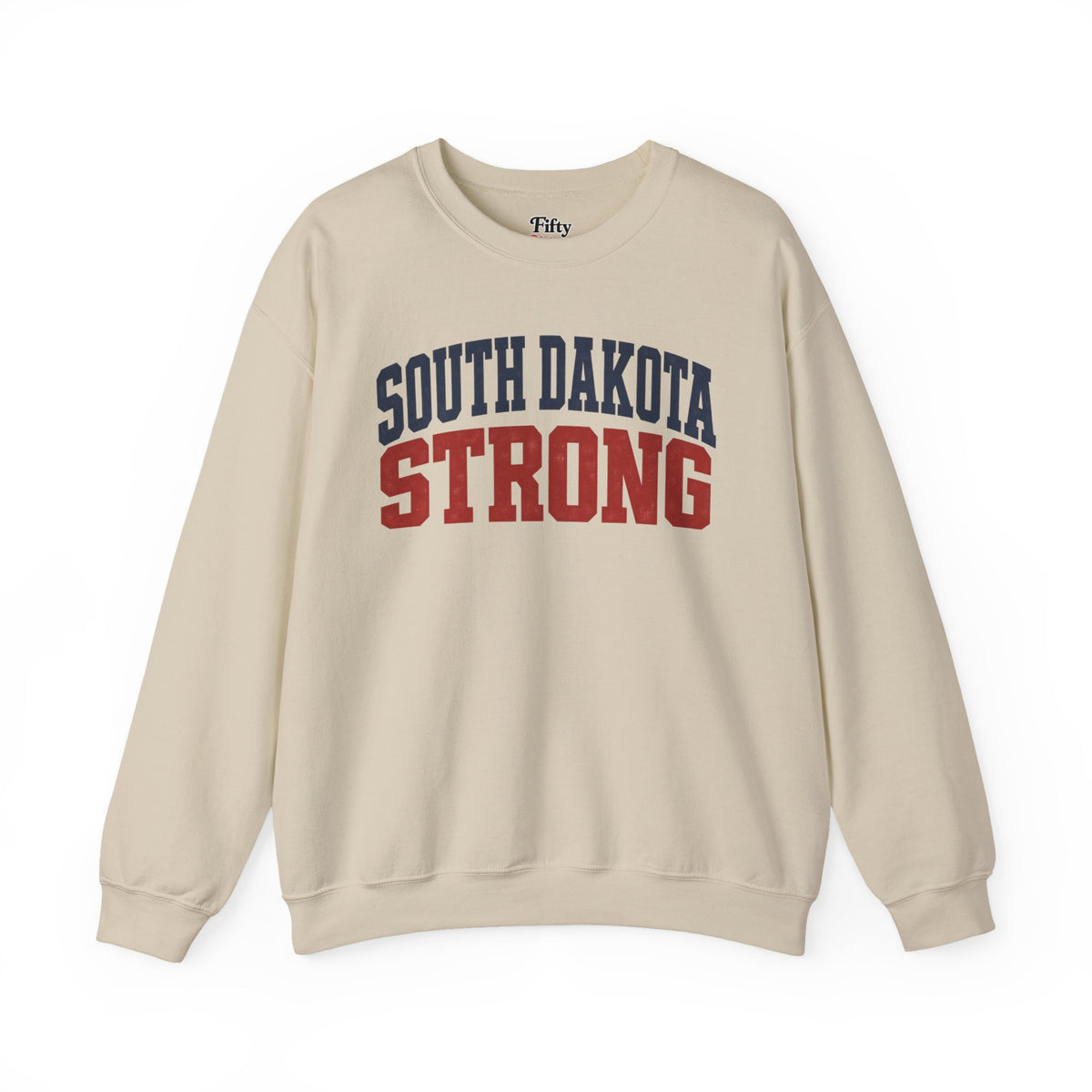 South Dakota Strong Unisex Crewneck Sweatshirt State Name Graphic