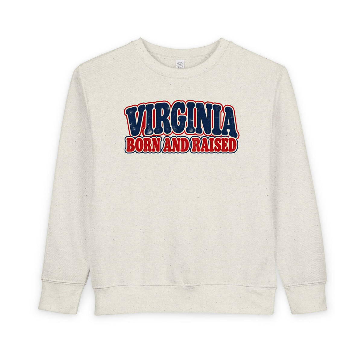Virginia Born and Raised Retro 1970s Unisex Toddler Sweatshirt