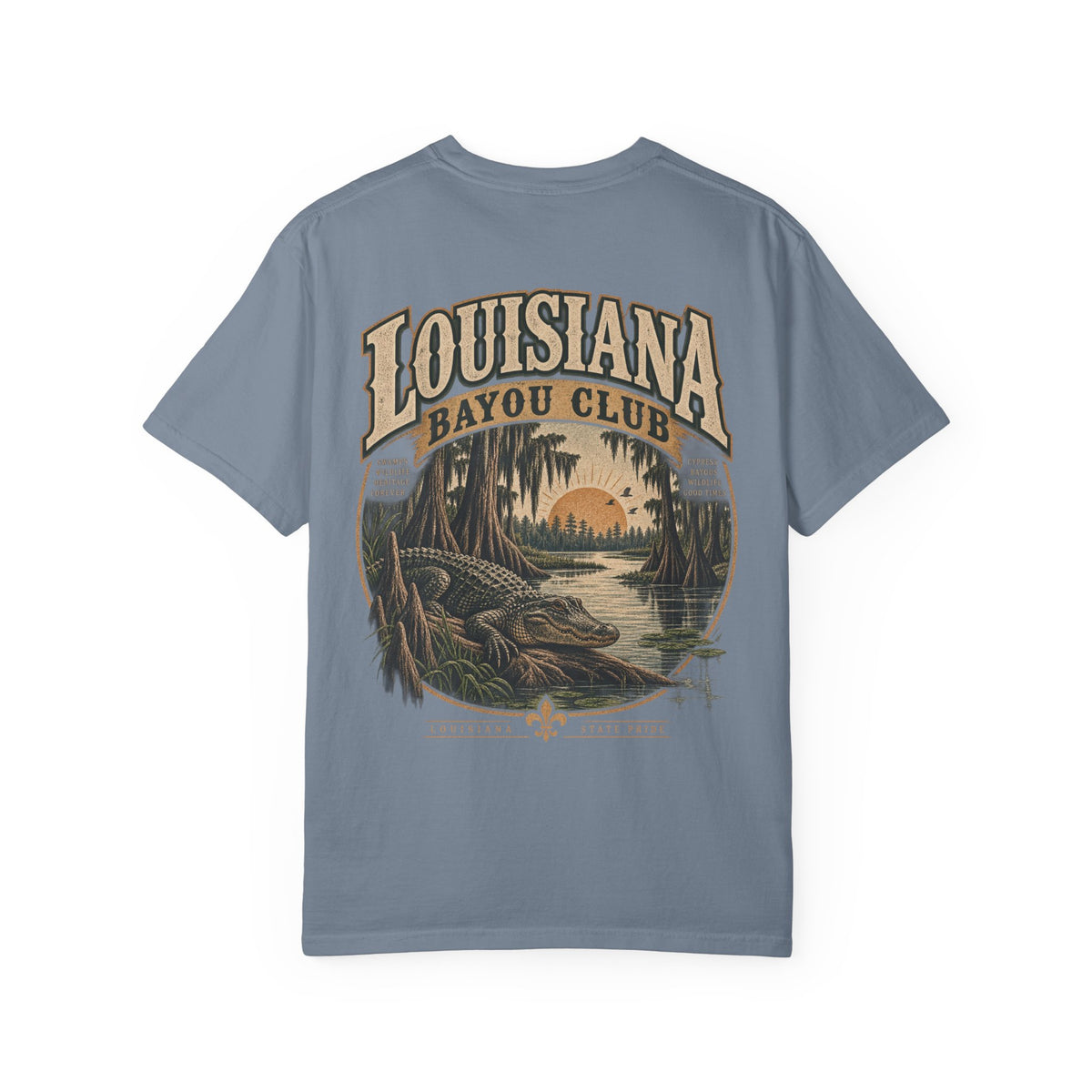 Louisiana Bayou Club Unisex Comfort Color 1717 Streetwear Graphic Tee