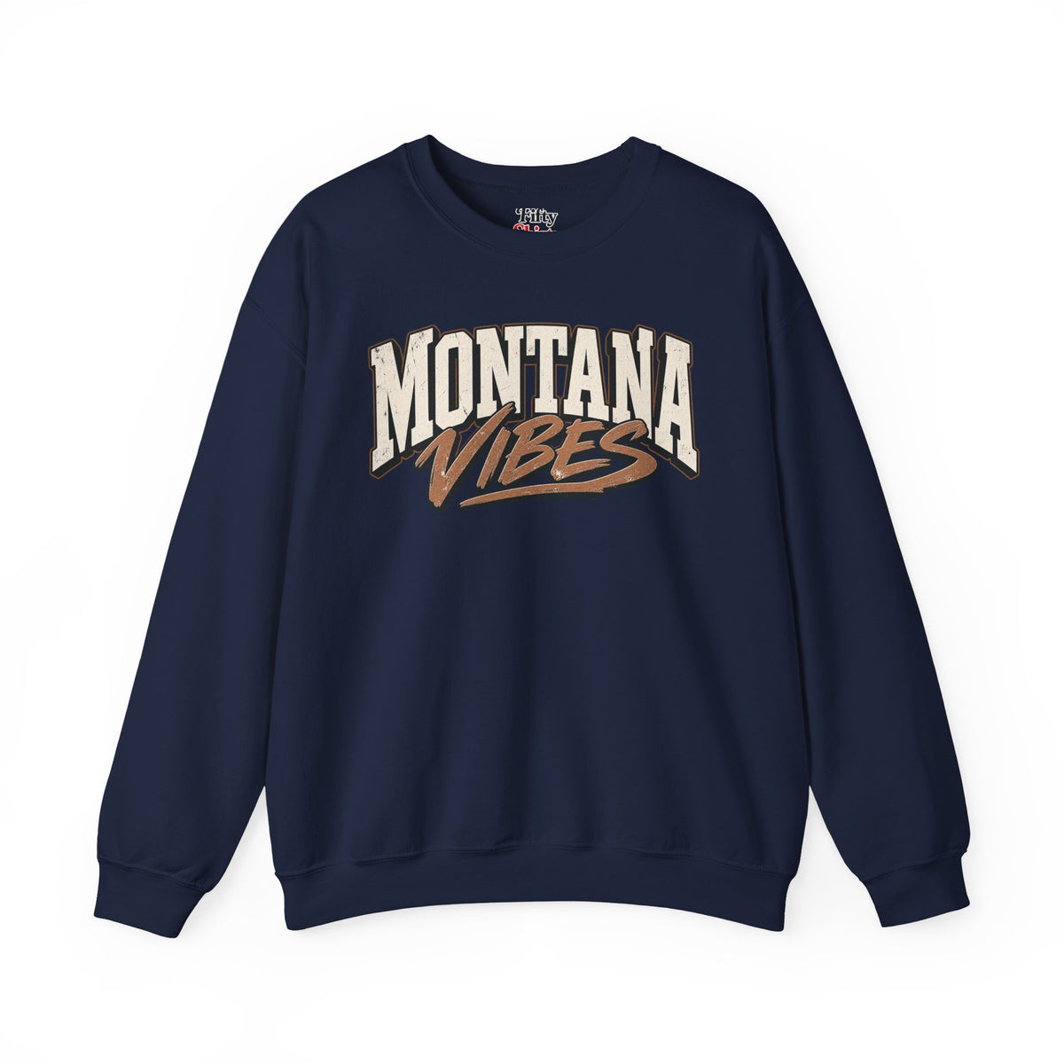 Montana Vibes Unisex Crewneck Sweatshirt State Name Graphic