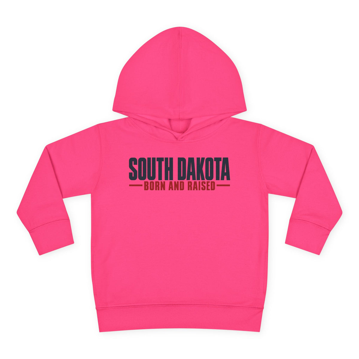 South Dakota Born and Raised Minimal Modern Heritage Unisex Toddler Pullover Fleece Hoodie