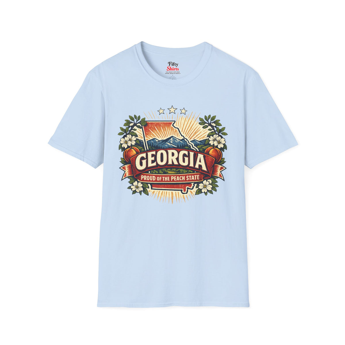 Georgia State Pride Unisex Softstyle T Shirt State Pride Graphic Tee Collections FS03