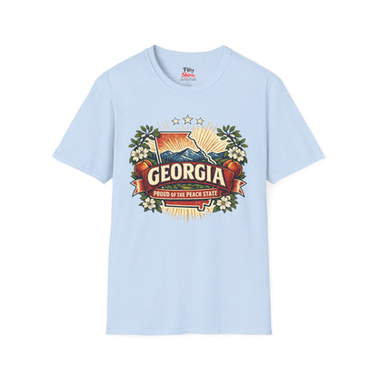 Georgia State Pride Unisex Softstyle T Shirt State Pride Graphic Tee Collections FS03