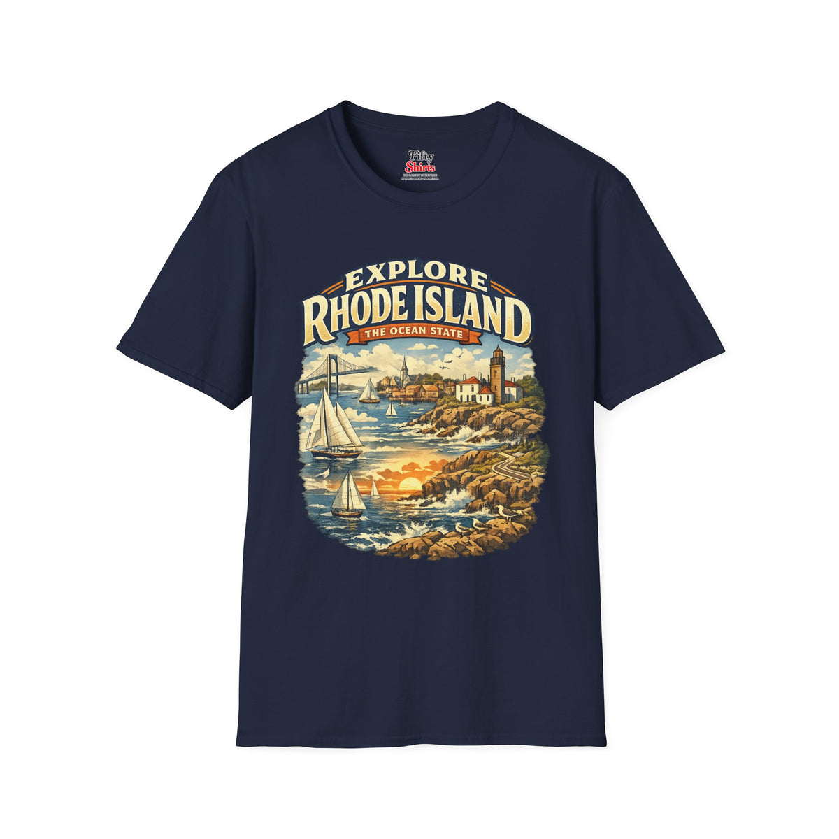 Rhode Island Explore Rhode Island Unisex Softstyle T Shirt State Pride Graphic Tee Collections FS03