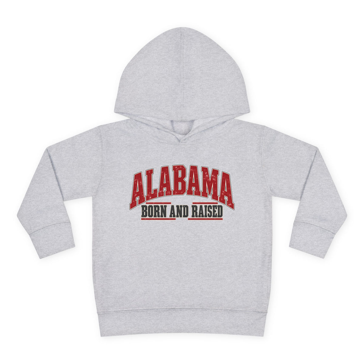 Alabama Born and Raised Bold Southern Americana Unisex Toddler Pullover Fleece Hoodie