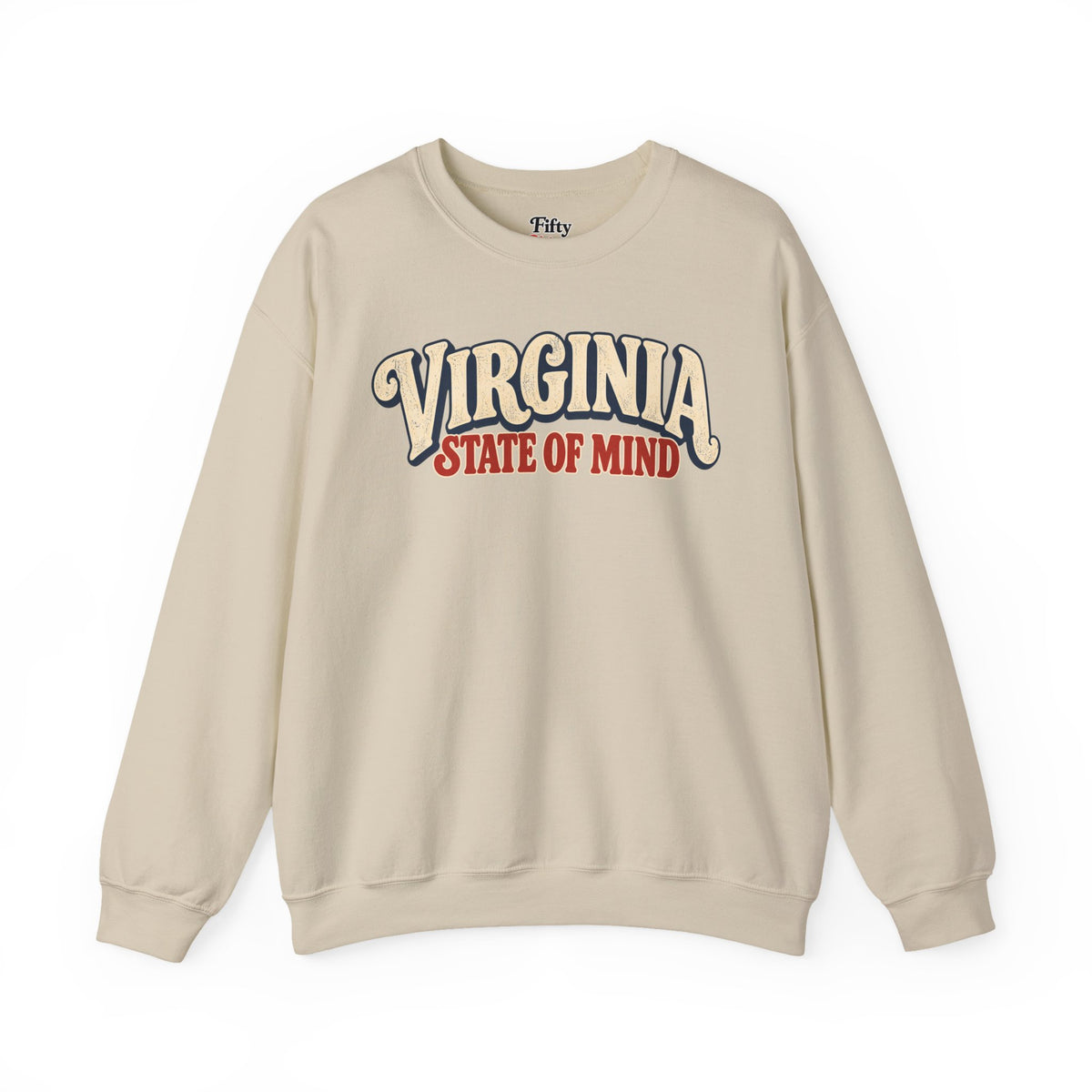 Virginia State of Mind Unisex Crewneck Sweatshirt State Name Graphic