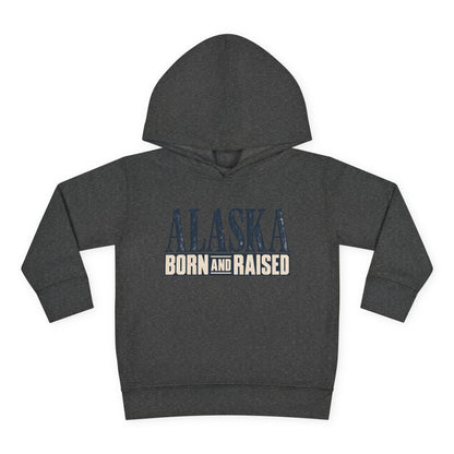 Alaska Born and Raised Premium Heritage Unisex Toddler Pullover Fleece Hoodie