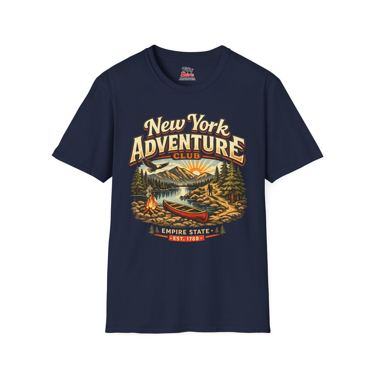 New York Outdoor Club Unisex Softstyle T Shirt State Pride Graphic Tee Collections FS03