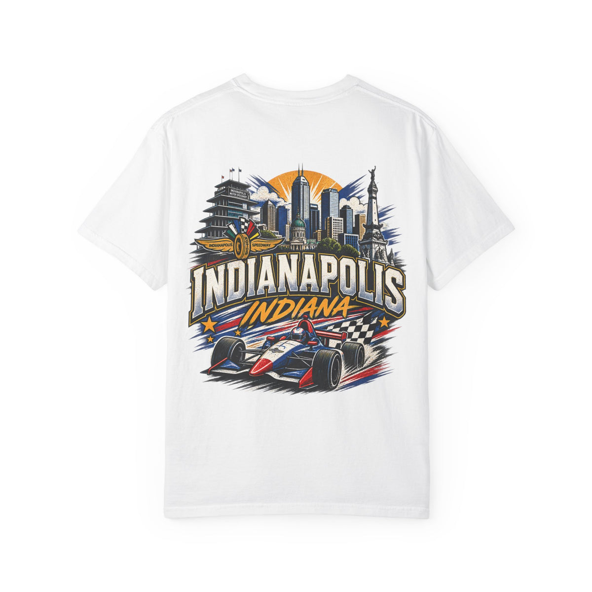 Indianapolis Indiana Unisex Comfort Color 1717 Streetwear Graphic Tee