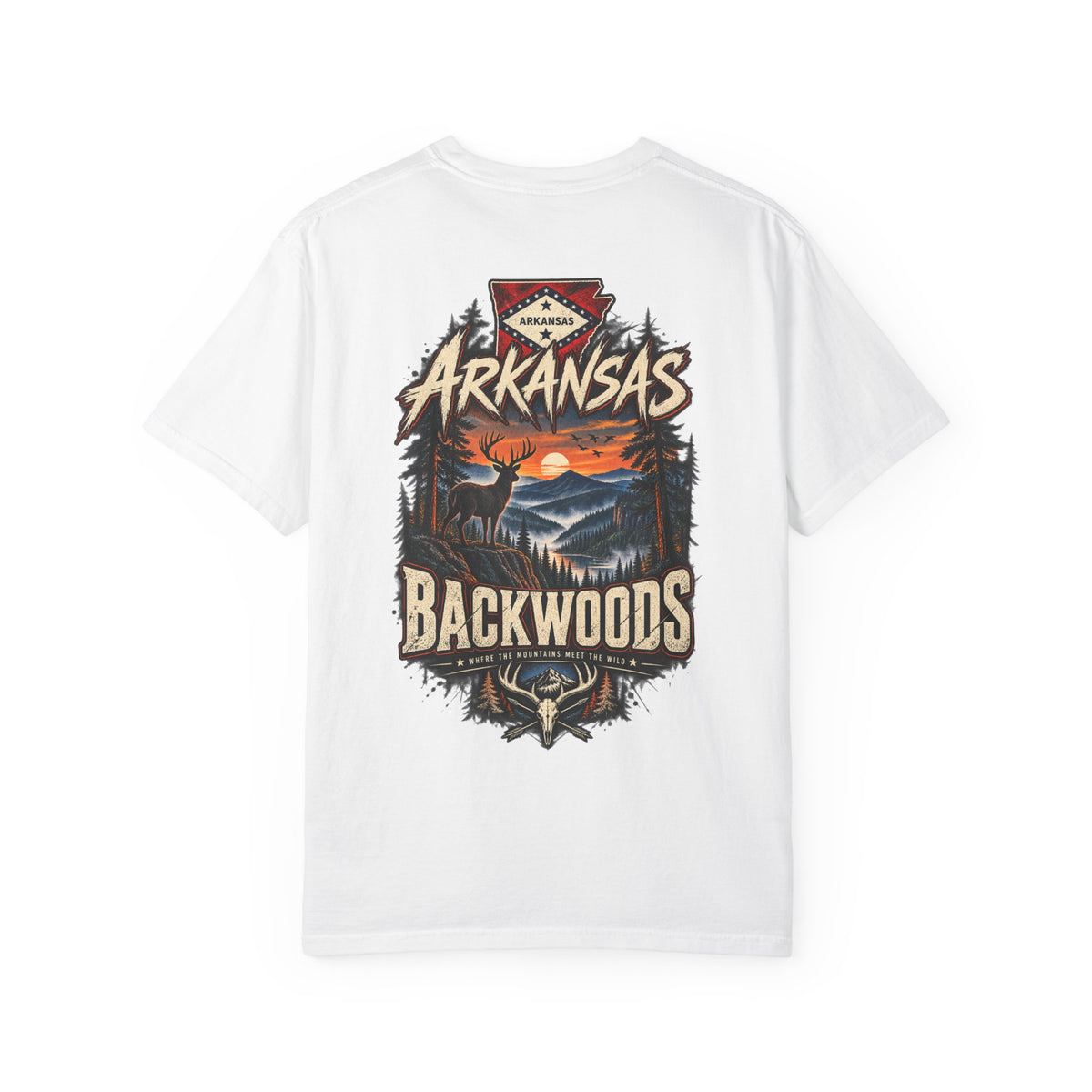 Arkansas Backwoods Unisex Comfort Color 1717 Streetwear Graphic Tee