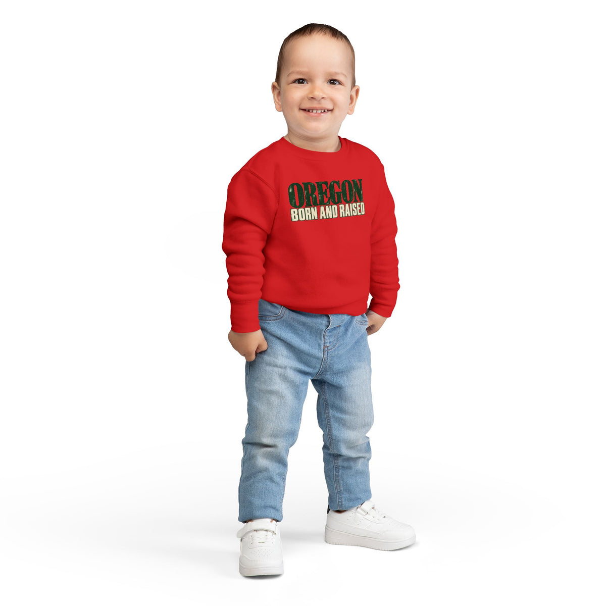 Oregon Born and Raised Premium Heritage Unisex Toddler Sweatshirt