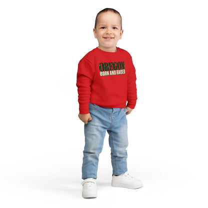 Oregon Born and Raised Premium Heritage Unisex Toddler Sweatshirt