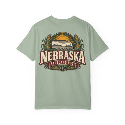 Nebraska Heartland Roots Unisex Comfort Color 1717 Streetwear Graphic Tee