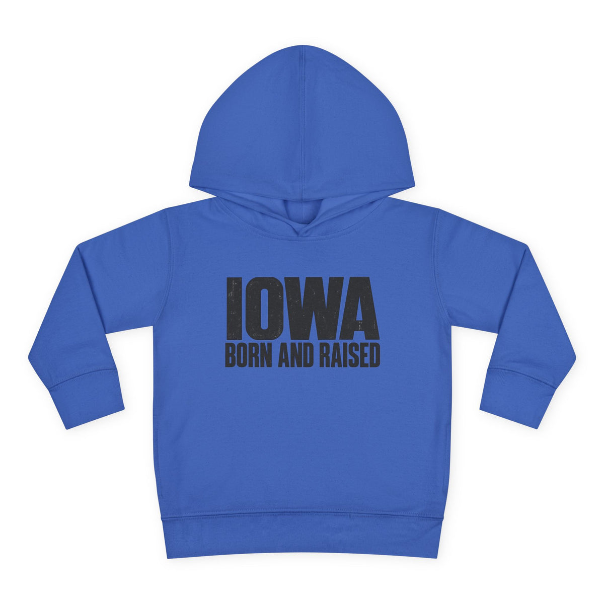 Iowa Born and Raised Modern Midwest Streetwear Unisex Toddler Pullover Fleece Hoodie