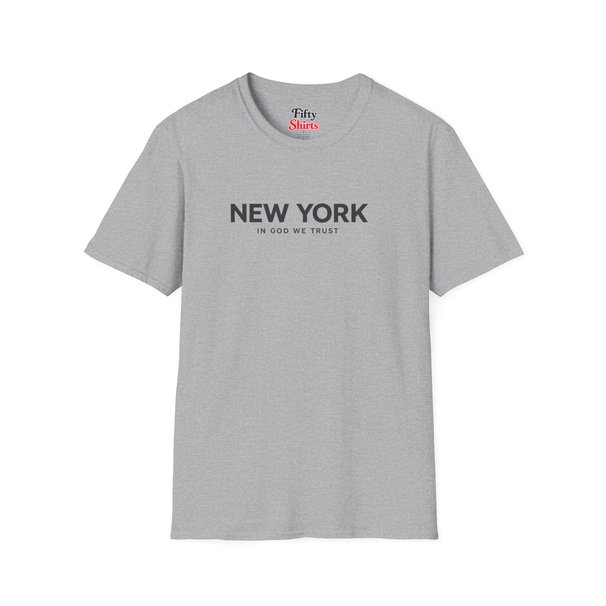 New York All State In God We Trust Front Design Unisex Everyday Tee